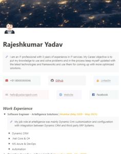 How to build a resume in Notion?